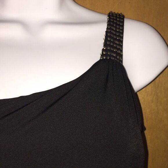 One shoulder express top!!SizeXS! Beaded one shoulder! Gorgeous! EUC! - Picture 2 of 4